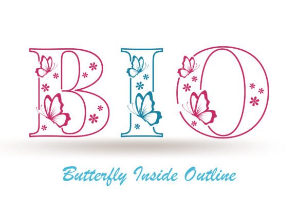 Butterfly Inside Font: Elegant Decorative Design for Creative Projects