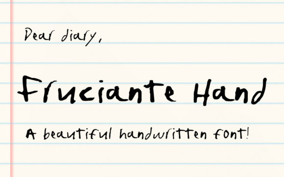 Discover the Beauty of Fruciante Hand Font