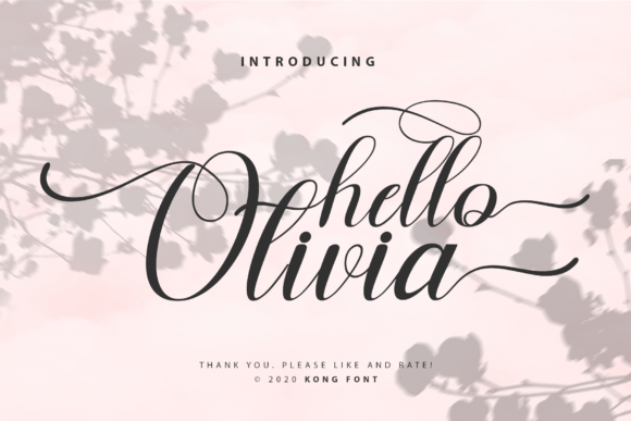 Discover the Charm of Hello Olivia Script Font