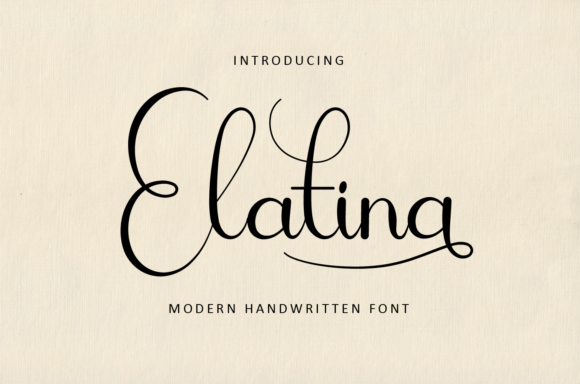 Elatina: A Handwritten Font for Elegant Designs