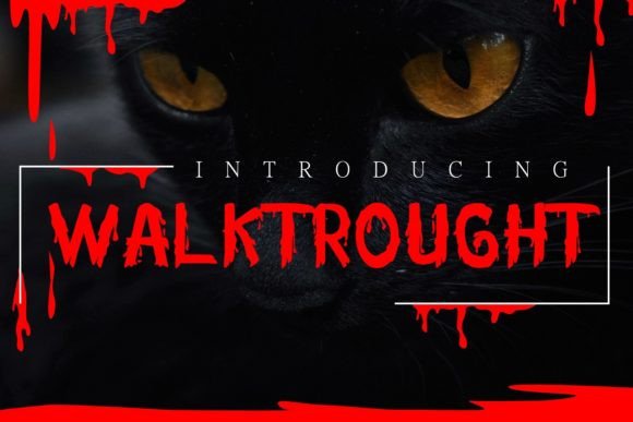 Walktrought: A Spooky, Modern Font for Creative Designs